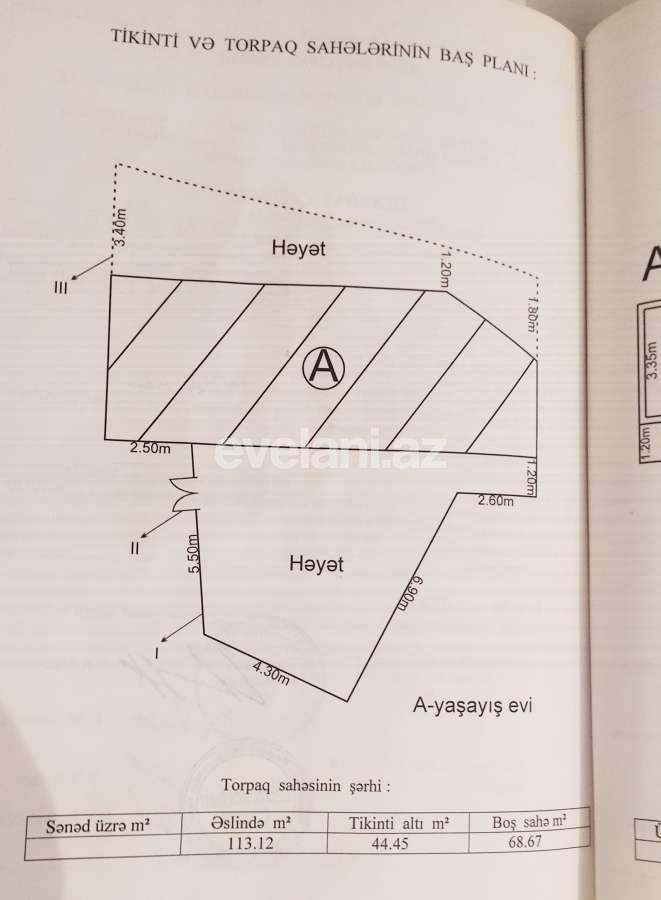 Satılır, həyət evi / bağ, 2 otaqlı, 44.98 m², Bakı, Suraxanı r, Massiv D q.