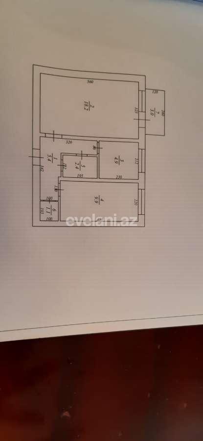 Satılır, köhnə tikili, 2 otaqlı, 43 m², Bakı, Yasamal r, Elmlər Akademiyası m.